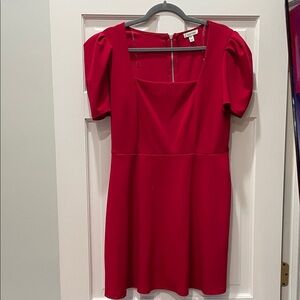 Speechless Red Puff Sleeve Mini Dress